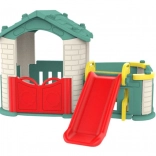 Domek pro děti 5v1 se skluzavkou a basketbalem