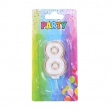 Párty svíčka číslo 8 - zlatá