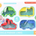 Plastový propojovací řetěz na kočárek – dopravní prostředky