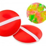 Hra na obratnost Paletky s míčkem s přísavkami Červené