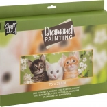 Diamantové malování - Koťata 75x25cm
