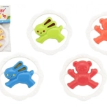 dětské chrastítko a kousátko kruh – medvídek nebo zajíček