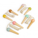 Dětské švihadlo Bigjigs Toys s dřevěnými rukojeťmi