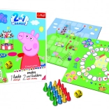 Dvě hry 2 v 1: Člověče, nezlob se! a Hadi a žebříky PRASÁTKO PEPPA od TREFL