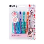 Tetovací sada s voňavými gelovými pery a šablonami