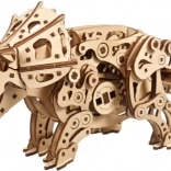 Ugears dřevěné mechanické 3D puzzle TRICERATOPS s pohonem