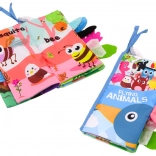 měkká šustící látková knížka pro miminka – létající zvířata