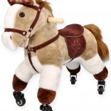 Béžový koník na kolečkách