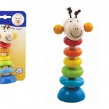 Detoa dřevěná hračka žirafa na pružině