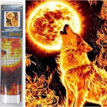 Diamantové Malování Ohnivý Úplněk 30x40 cm