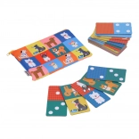 Petit Collage domino 2v1 pejsci a čísla