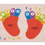 Dřevěná edukativní puzzle TOOKY TOY - Učení čísel a barev