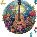 Dřevěné puzzle Kytara 200 dílků