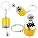 Kovový přívěsek na klíče ve tvaru řadicí páky – zlatý