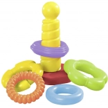 Pyramida s barevnými kroužky pro rozvoj motoriky