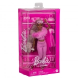 barbie deluxe style – růžový chlupatý komplet