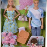 Lalky Steffi a Kevin na pikniku