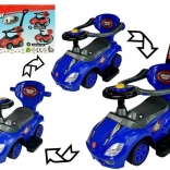 Odrážedlo s vodicí tyčí 3v1 Mega Car – modré