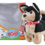 Chodící černý pejsek na baterie