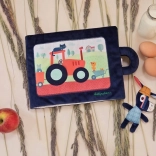 Textilní aktivní knížka LILLIPUTIENS – oslíček Ignác na farmě 18 m+