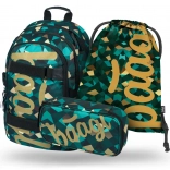 Sada BAAGL Skate Polygon: batoh, penál a sáček