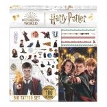 Velký set tetování HARRY POTTER s omalovánkami v sáčku