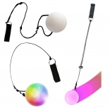 svítící žonglérská koule led s vláknem, vícebarevná