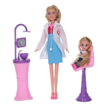 Panenka zubařka s holčičkou 29 cm