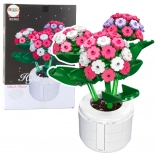 Stavebnice růžová hortenzie v květináči 342 dílků