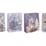 Dárková taška vánoční S 18 × 23 × 8 cm