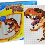 Velká mozaika s dinosaurem barevné kolíčky