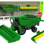 Zelený kombajn s přídavnou jednotkou – hračka pro děti