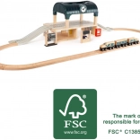 dřevěná vláčkodráha s nádražím small foot