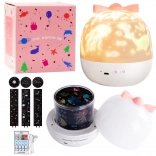 Projektor hvězd pro děti – noční lampička se 6 výměnnými projekcemi