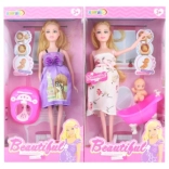 Těhotná panenka s miminkem a doplňky