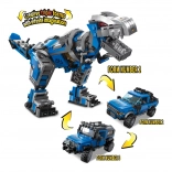 Qman Neomezené nápady 3v1 mechanická technologie – robotický dinosaurus a terénní auta