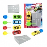 Vystřelovací auto s rampou, plastové 9 cm, 4 barvy