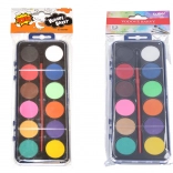 Vodové barvy 12 barev se štětcem