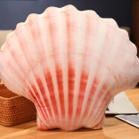 Plyšový polštář ve tvaru mušle 50 x 40 cm