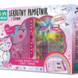 Deníček se šifrovacím zámkem koťátko