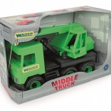 Zelený Jeřáb 38 cm WADER Middle Truck