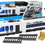 Pasažérský vlak DIY se zvuky a světly – stavebnice s montážními kolejemi