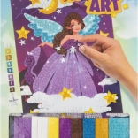 Mozaikový obrázek Fialová Víla 30x21 cm