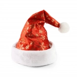 Vánoční čepice se zlatými vločkami