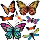 Naprasovací nášivky duhové motýlky