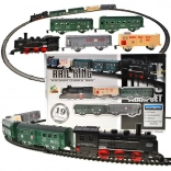 Elektrický vláček s lokomotivou a vagóny