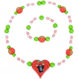 Detoa náhrdelník a náramek Krtek a jahůdky