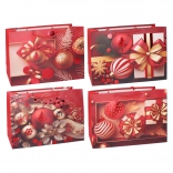 Dárková taška M vánoční 25 × 32 × 11 cm