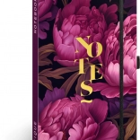 NOTIQUE zápisník Fialové květy, linkovaný