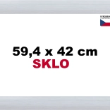 Hliníkový rám na puzzle 59,4 x 42 cm - stříbrný